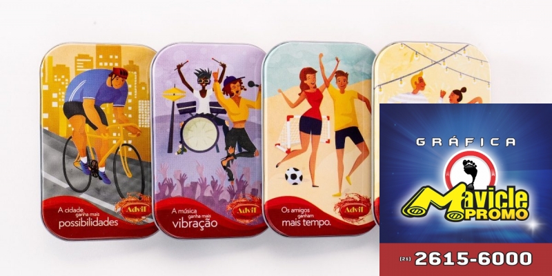 Advil traz a edição limitada do porta a carta em formato de latas   Imã de geladeira e Gráfica Mavicle Promo